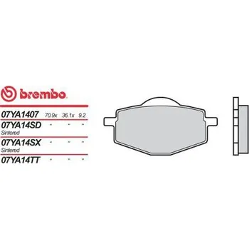 Brzda pro motocykl Přední brzdové destičky Brembo Yamaha 200 DT R 1989 - směs 07