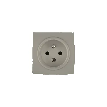 Elektrická zásuvka zásuvka ELEGANT - ocel.šedá (bez rámečku)