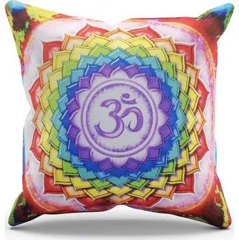 Polštář Milujeme Kameny Povlak na polštář - symbol Óm - pestrobarevný 2 21176