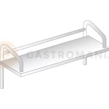 Nástavec na skříň Jednopatrový stojan na koše z nerezové oceli 1300x400x530 mm | DORA METAL, DM-3279