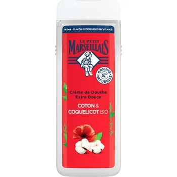 Sprchový gel LE PETIT MARSEILLAIS BIO sprchový krém BAVLNA A VLČÍ MÁK 400ml