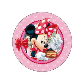 Jedlá dekorace na dort MINNIE s dortem, VARIANTA Jedlý papír 601