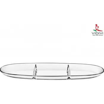VIDIVI VIDIVI, 3 dílný skleněný servírovací podnos FENICE, 41 x 11,5 cm