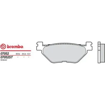 Brzda pro motocykl Zadní brzdové destičky Brembo Yamaha 530 T MAX DX 2017 - směs OEM