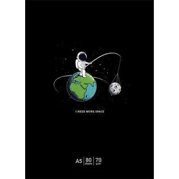 Sešit Sešit "I need more space", mix motivů, čtverečkovaný, A5, 48 listů, SHKOLYARYK A5-048-5220K