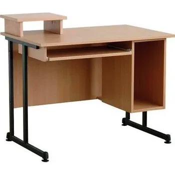 Počítačový stůl EGO PRAKTIK, stůl pod PC, Barva kovové konstrukce RAL 8016 tm. hnědá, Barva lamina třešeň Křovina s.r.o. A056
