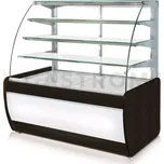 Vitrína chladící cukrářská, čelní sklo oblé, výklopné, podsvětlená, 1390x890x1460 mm | RAPA, C-B