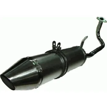 Výfuk pro motocykl výfuk tuning 139QMB/QMA (GY6 50) 4T - stříbrný