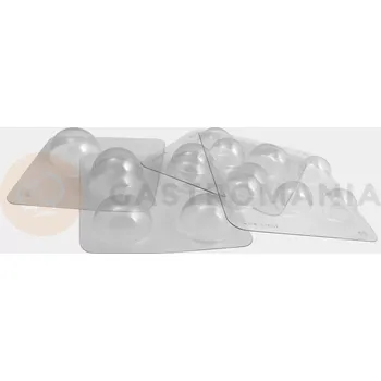 Čokoládová tyčinka Polykarbonátová forma na kulaté 3D pralinky - 6 ks x 50mm, 4 ks x 65mm, 4 ks x 75mm, 2 ks x 90mm - 20SF002 | MARTELLATO, Sphere