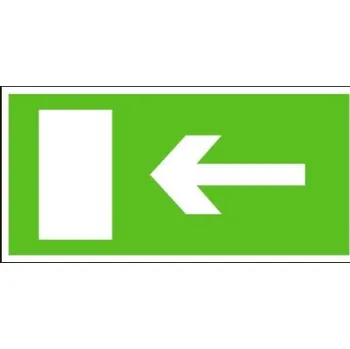 MXM Nouzový východ oboustranný | plastová cedule, 210x105mm Fotoluminiscenční plastová tabulka