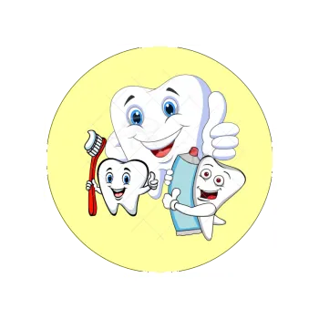 Jedlá dekorace na dort ZOUBKY, VARIANTA Jedlý papír 1056