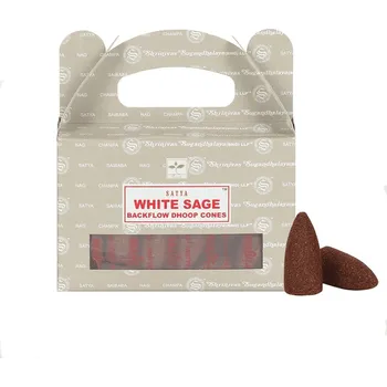 Čajovna Satya Sai Baba Bíla šalvěj – indické vonné františky "Tekoucí dým" Satya 19851