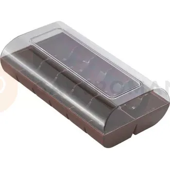 Výroba svíčky Dekorativní obaly na 12 ks makronek, hnědé, 48 ks | SILIKOMART, Macado 12