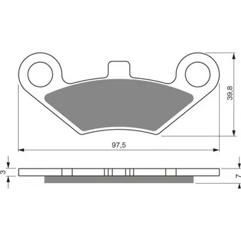 Auto-moto Přední brzdové destičky Goldfren CF Moto CF 500 2013-2015 směs K5