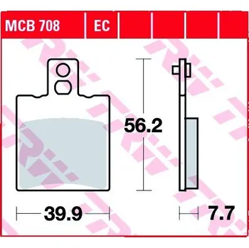 Brzda pro motocykl Přední brzdové destičky TRW / Lucas Cagiva 50 Cucciolo 1997 -