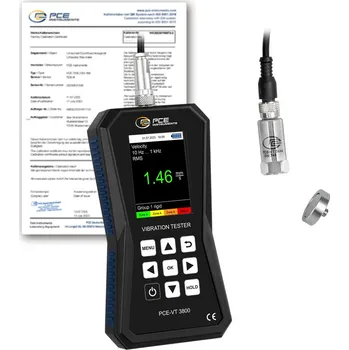 Přístroj k měření vibrací PCE-VT 3800, měří vibrace, se záznamníkem dat, certifikát ISO
