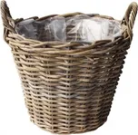 Ratanový obal na květináč s uchy, průměr 30 cm