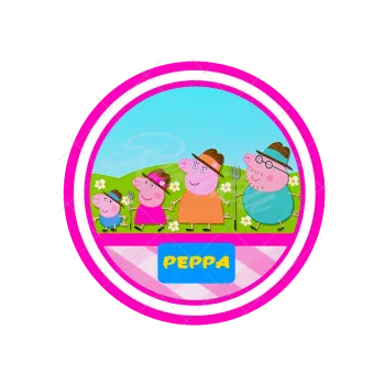 Jedlá dekorace na dort PEPINA na procházce, VARIANTA Jedlý papír 1306