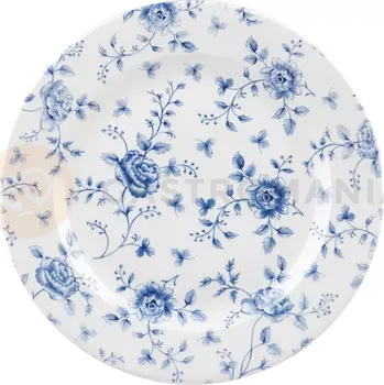 Talíř Mělký talíř zdobený modrými květy 30,5 cm, bílý | CHURCHILL, Vintage Prints