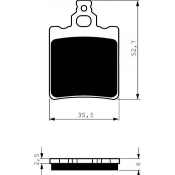 Brzda pro motocykl Zadní brzdové destičky Goldfren Aprilia MX 50 2003-2004 směs S3