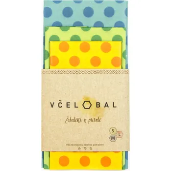 Papírový ubrousek Voskované ubrousky Včelobal set 3 ks Puntíky