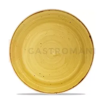 Talíř Mělký talíř hořčicový, ručně zdobený 21,7 cm | CHURCHILL, Stonecast Mustard Seed Yellow