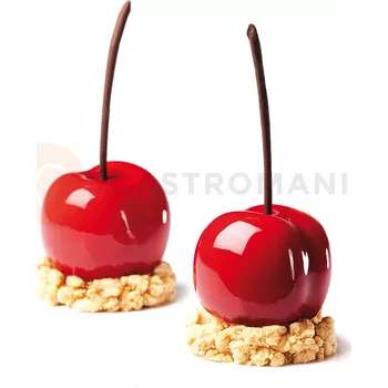 Výroba svíčky Silikonová forma na dezert - třešně 400x300 mm, 20 porcí, 55x53x46 mm, 90 ml - PX4331S | PAVONI, Cherry