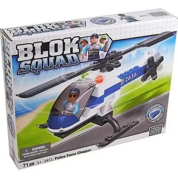 ostatní stavebnice MEGABLOKS BLOKS SQUAD POLICE FORCE CHOPPER 71 KOSTEK 2413
