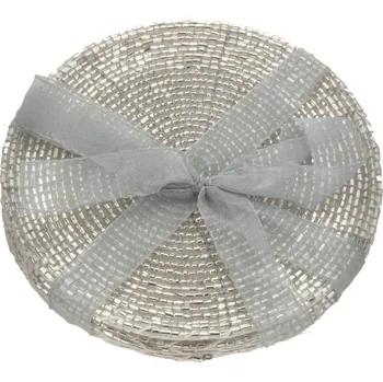 Sklenice KOOPMAN KOOPMAN, Podložky pod sklenice sada 4 ks, stříbrná