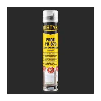 Montážní pěna PROFI PU 870 PISTOLOVÁ PĚNA Distyk / PROFI PU 870 LOW EXPANSION, pistolová dóza 870 ml, žlutá 40222MDEU