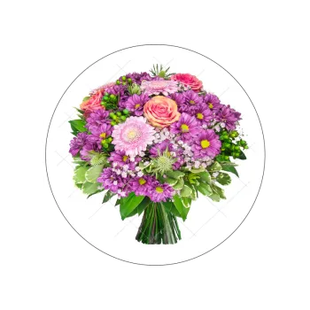 Jedlá dekorace na dort KVĚTINA 1, VARIANTA Jedlý papír 1214