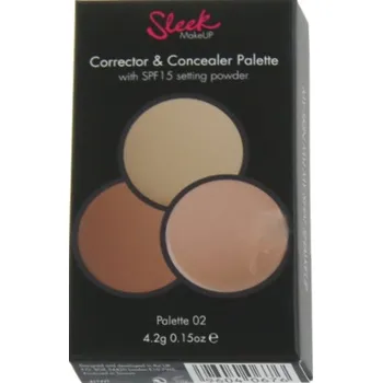 Paletka dekorativní kosmetiky Sleek Paletka dvou korektorů s pudrem odstín 02