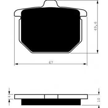 Brzda pro motocykl Přední brzdové destičky Goldfren Honda GL 1100 Goldwing 1980-1981 směs S3