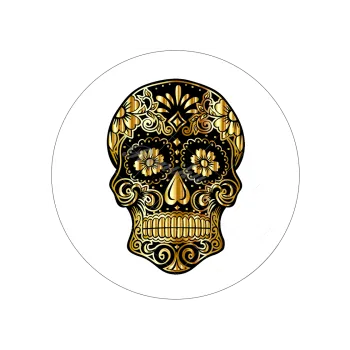 Jedlá dekorace na dort ČERNÁ LEBKA, VARIANTA Jedlý papír 872