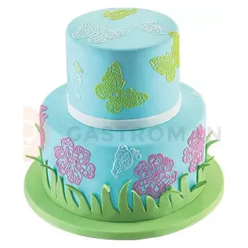 Výroba svíčky Silikonová podložka na krajkové ozdoby a dekorace TRD02 BUTTERFLY | SILIKOMART, Tricot Decor