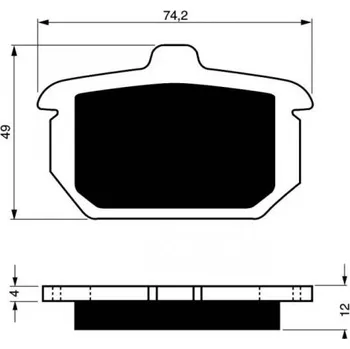 Brzda pro motocykl Zadní brzdové destičky Goldfren Harley-Davidson FXWG Wide Glide 1340 1983-1986 směs S3