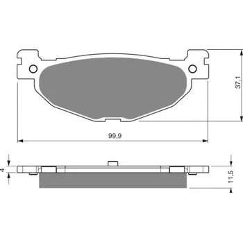 Brzda pro motocykl Zadní brzdové destičky Goldfren Yamaha XP 500 T-MAX (ABS) 2004-2012 směs S3