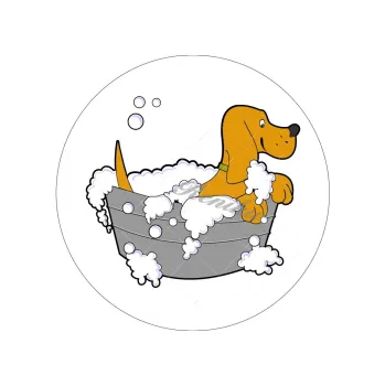 Jedlá dekorace na dort PES ve vaně, VARIANTA Jedlý papír 857