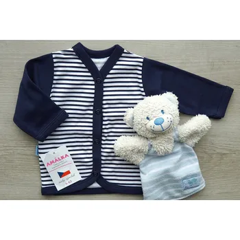 Kojenecká bunda AMÁLKA Kojenecký kabátek, tmavé pruhy Velikost: 86