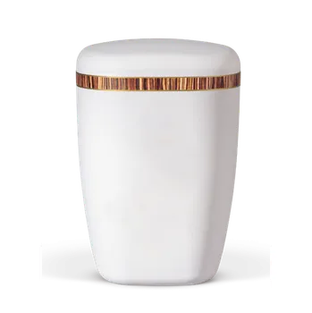 Smuteční dekorace Ekologická urna Aurora - Bílá/Zebrano