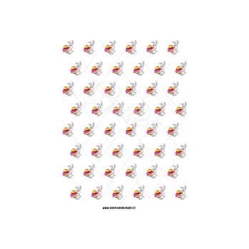 Jedlá dekorace na dort KRÁLÍK s138