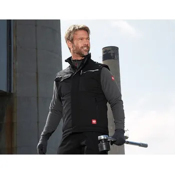 Pánská vesta Pracovní vesta softshellová e.s.motion velikost L černá Strauss