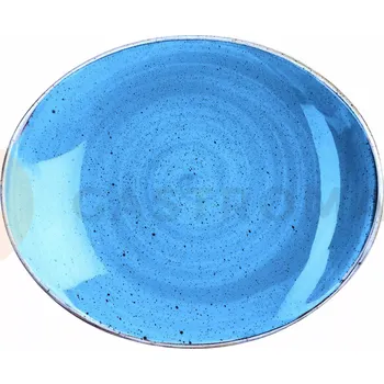 Talíř Oválný talíř světle modrý, ručně zdobený 19,7 cm | CHURCHILL, Stonecast Cornflower Blue