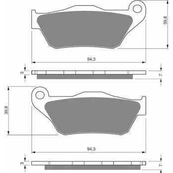 Brzda pro motocykl Přední brzdové destičky Goldfren Yamaha YP 125 X-MAX 2006-2009 směs S3