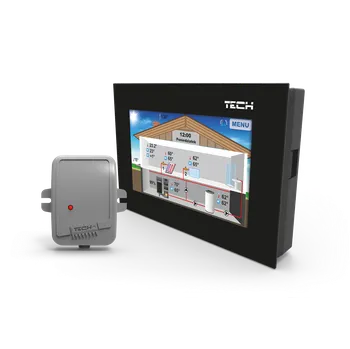 Termostat TECH CS-281 C (CS,EU) pokojový termostat (Pokojový termostat s RS komunikací (sklo 2mm, podomítková montáž))