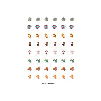 Jedlá dekorace na dort PAW s143