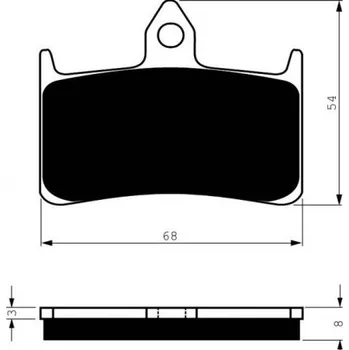 Brzda pro motocykl Přední brzdové destičky Goldfren Honda RVF 750 1994-1997 směs S3