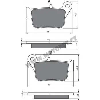 Brzda pro motocykl Zadní brzdové destičky Goldfren SYM Maxsym 600 2014-2015 směs AD