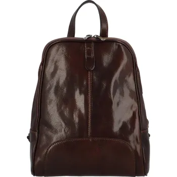 Kabelka Dámský kožený batoh tmavě hnědý - Delami Bibianah hnědá