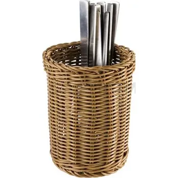 Příbor Kulatý košík na příbory Ø 12 cm, hnědý | APS, Economic